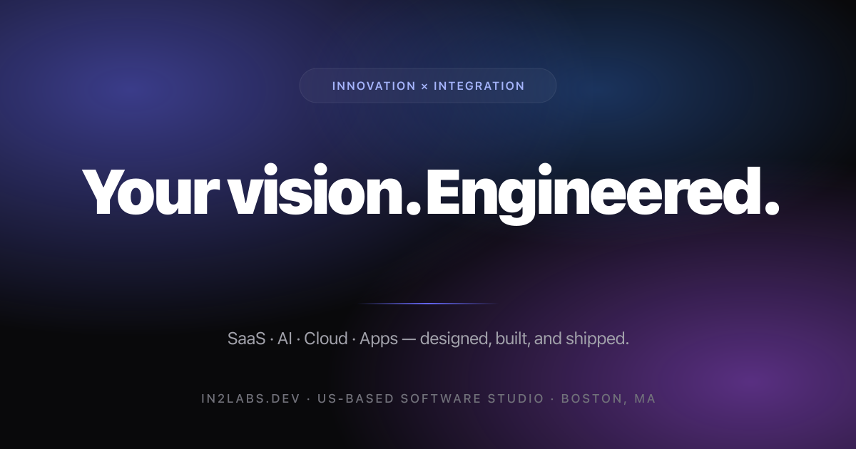 IN2Labs — Software Development Studio | US-Based App, AI & Web Development